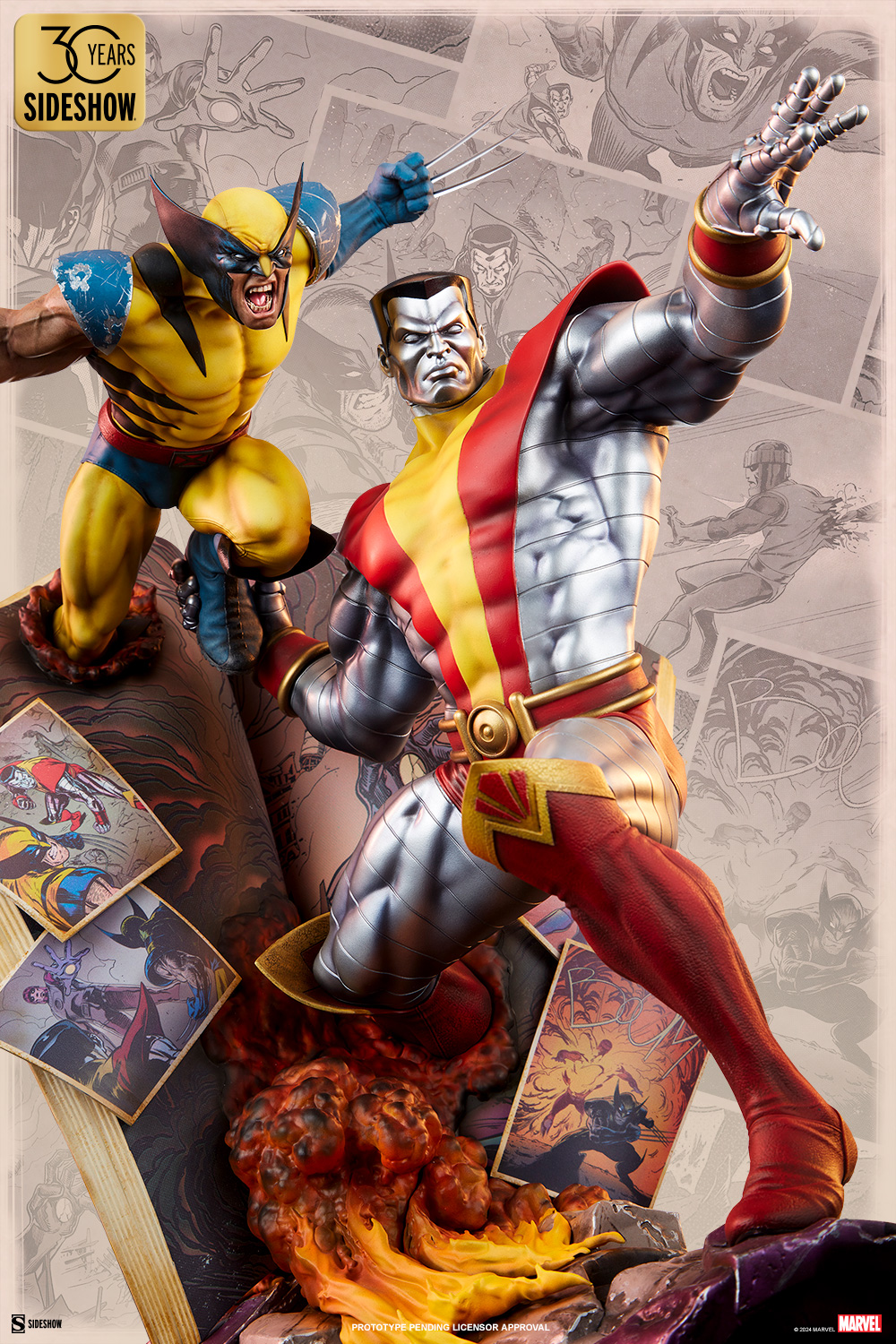 Pre-Order Sideshow Collectibles Marvel Fastball Special Colossus & Wolverine Statue